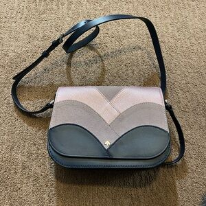 Kate Spade Leather Nadine Patchwork Medium Flap Shoulder Bag Crossbody Purse